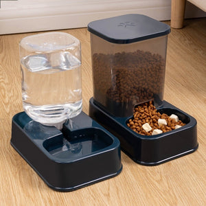 Keep Your Pets Happy and Hydrated with Our Automatic Dual Bowl Pet Food Water Dispenser