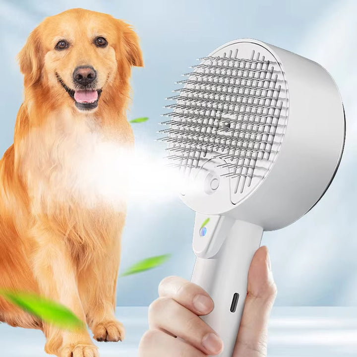 Transform Your Pet Grooming Routine with the 3-In-1 Electric Pet Steam Grooming Massage Brush